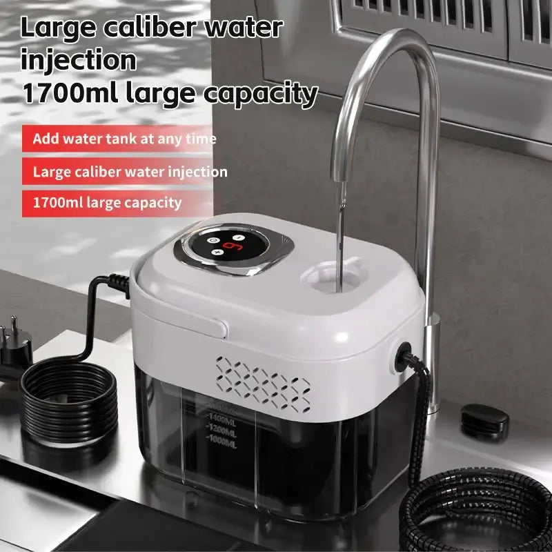1500W Handheld Steam Cleaner, 110V/220V with 1700ml large capacity water injection.