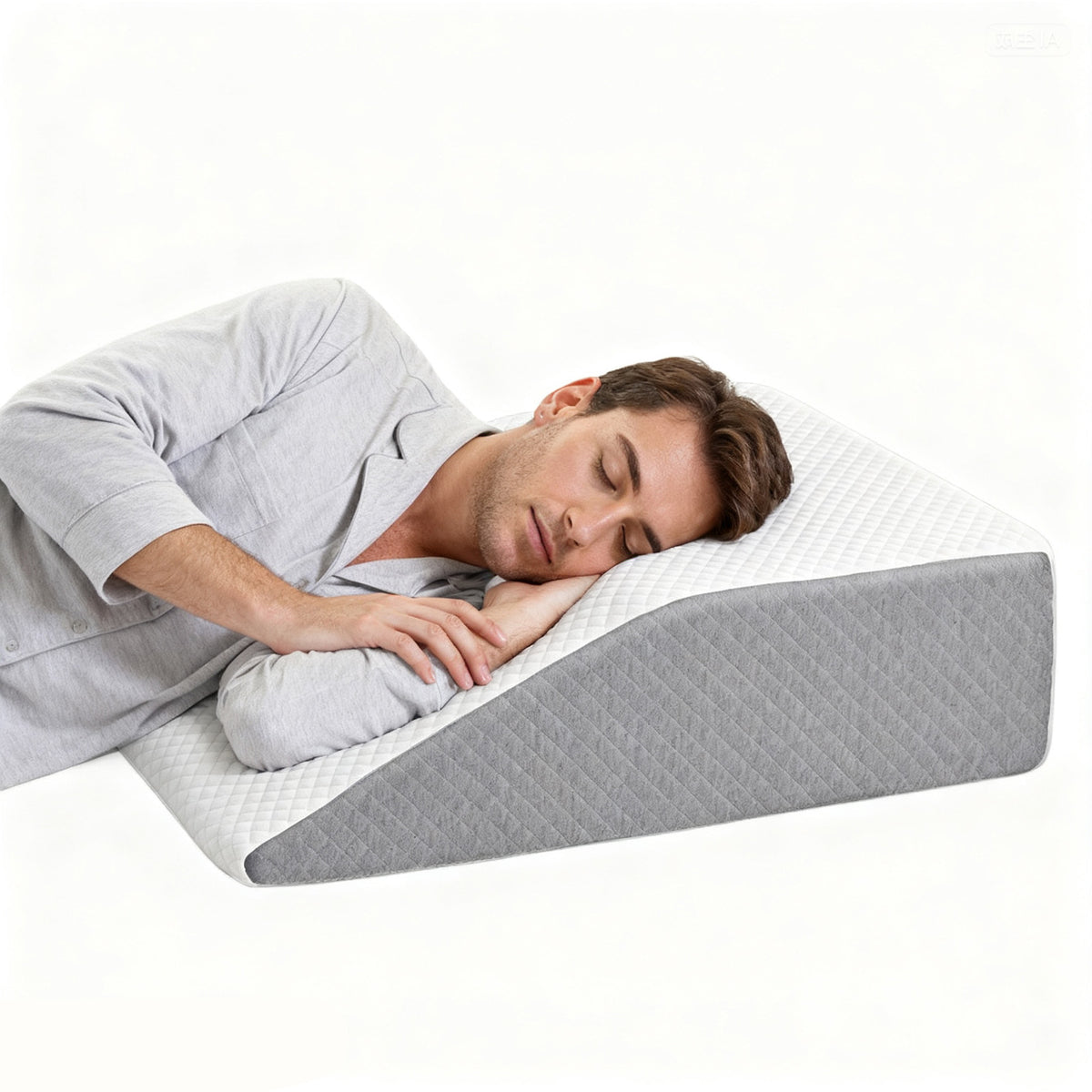 7-inch memory foam wedge pillow for bed with supportive incline for reading and sleeping