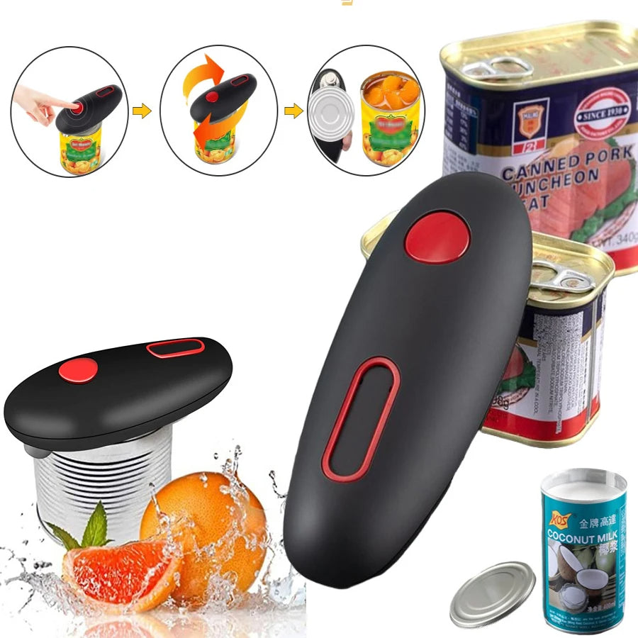 One-Touch Electric Can Opener – Cordless, Battery Powered