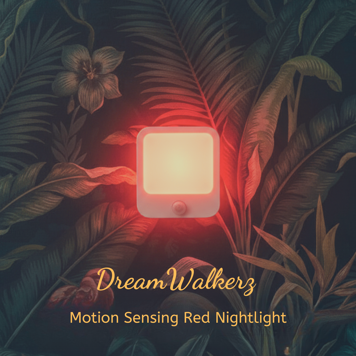 Red Motion-Sensor Night Light, 3 Modes