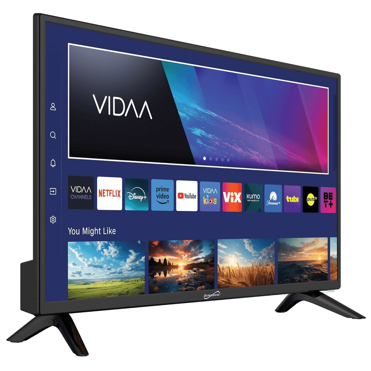 24 inch smart TV for RV with built-in Wi-Fi, VIDAA streaming platform, AC/DC power for home and mobile use