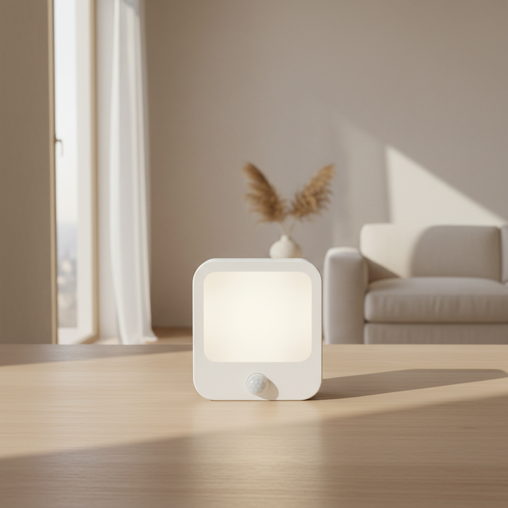 Red Motion-Sensor Night Light, 3 Modes