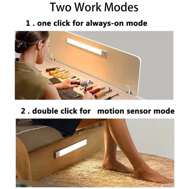 Rechargeable Motion-Sensor Under-Cabinet Light – Dimmable