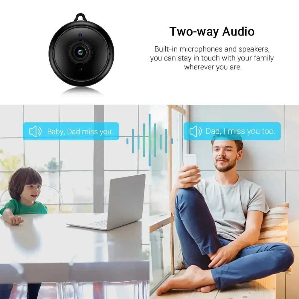1080p indoor WiFi camera with night vision
