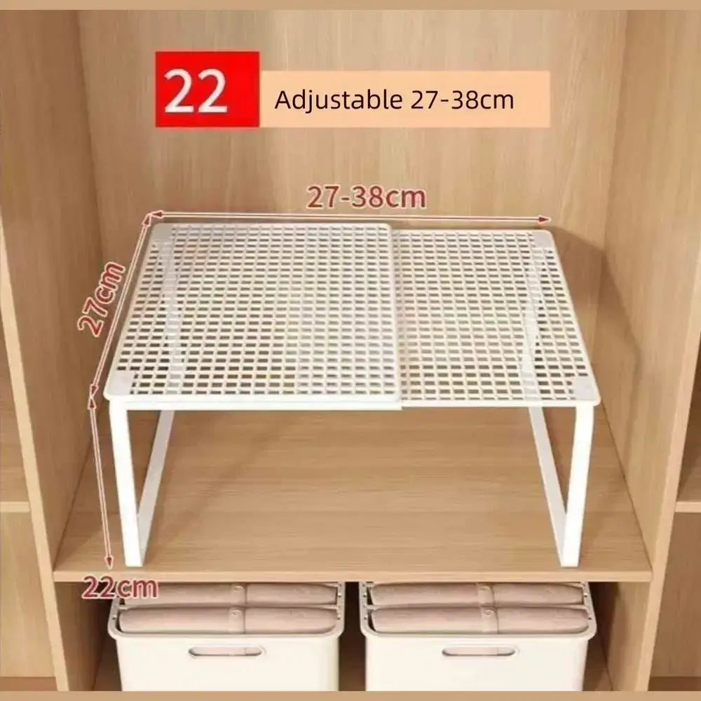 Adjustable Closet Shelf Organizer | Stackable Wardrobe Divider – image 13