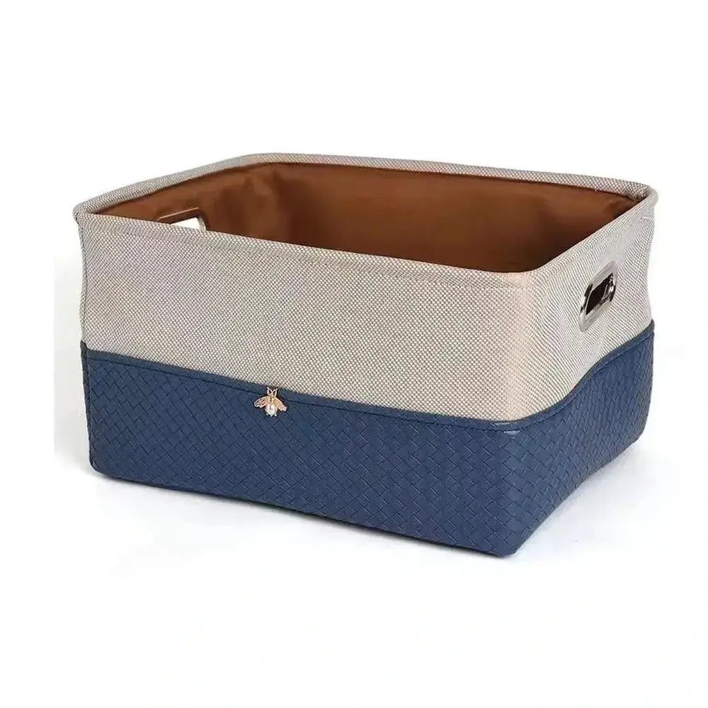 Foldable Storage Basket with Metal Frame, 3 Sizes