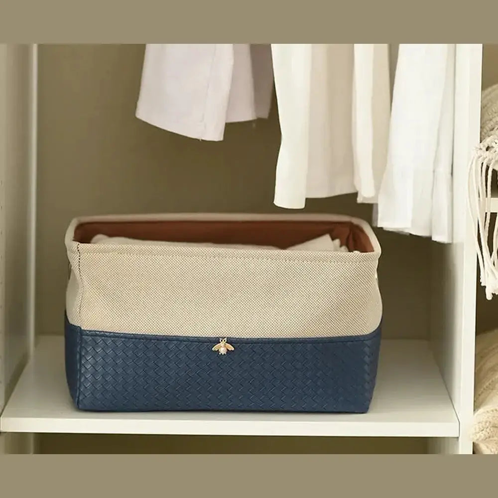 Foldable Storage Basket with Metal Frame, 3 Sizes