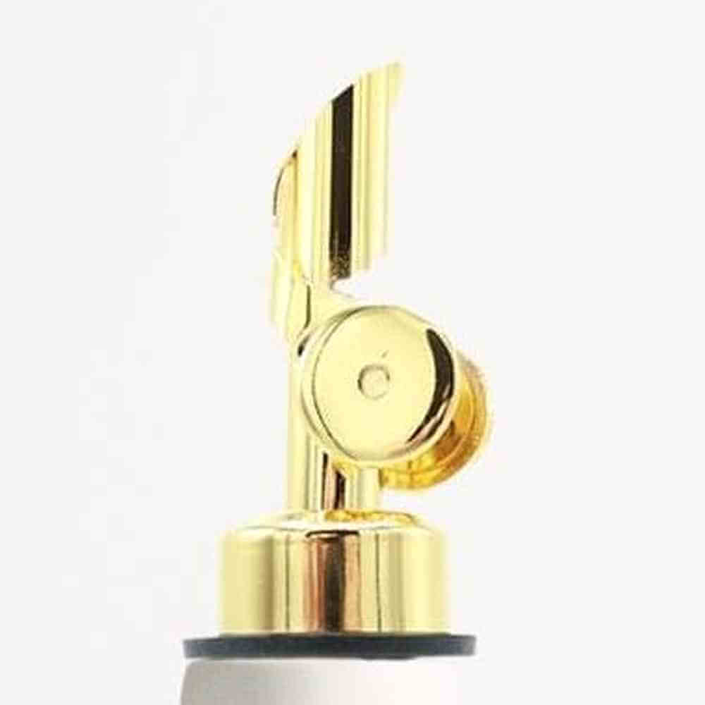 Close-up of the gold precision spout on the Elixir Porcelain Olive Oil Dispenser