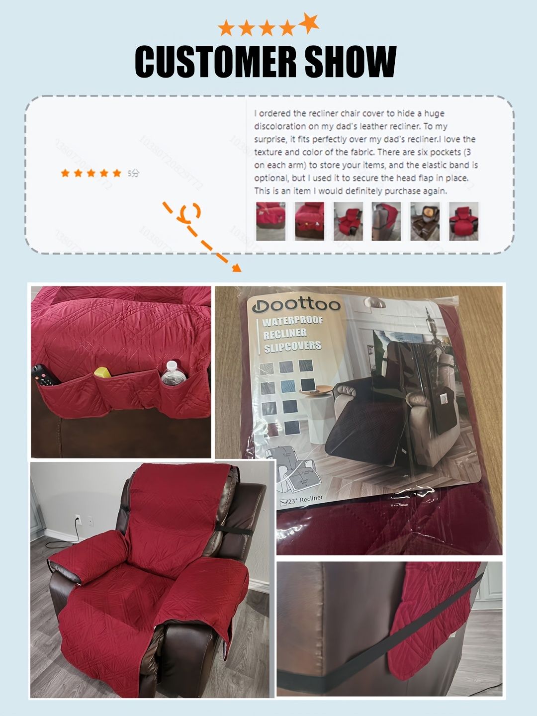 Waterproof recliner cover