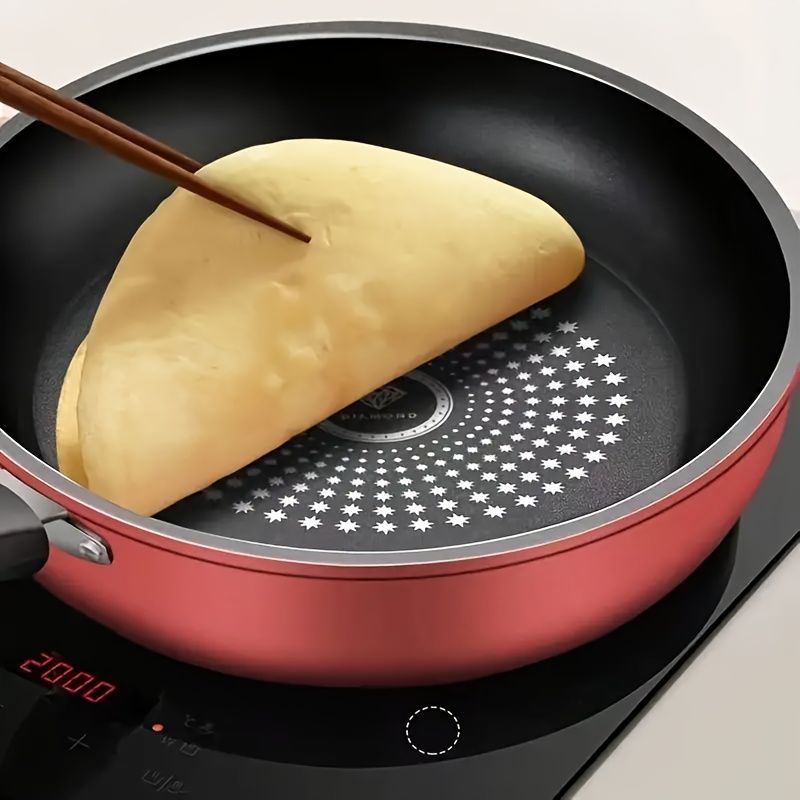 Diamond-pattern nonstick frying pan