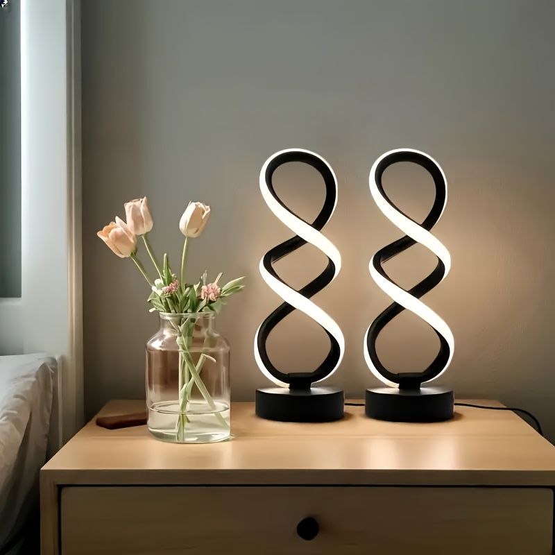 Spiral LED table lamp