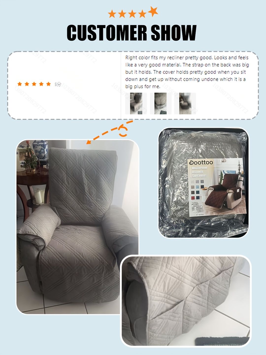 Waterproof recliner cover