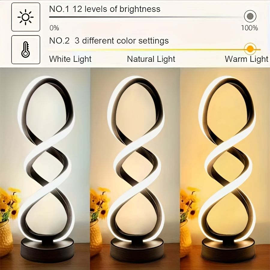Spiral LED table lamp