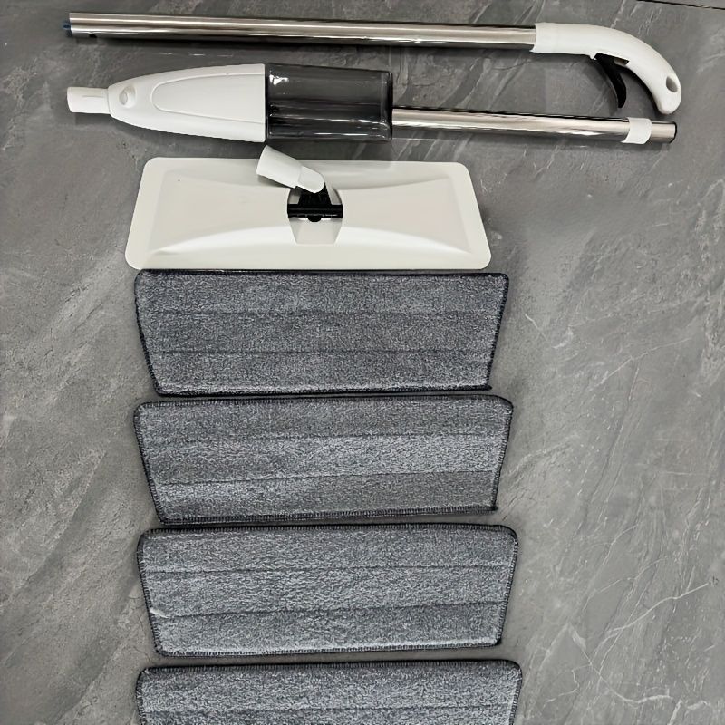 Microfiber spray mop with reusable pads