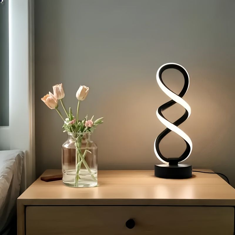 Spiral LED table lamp