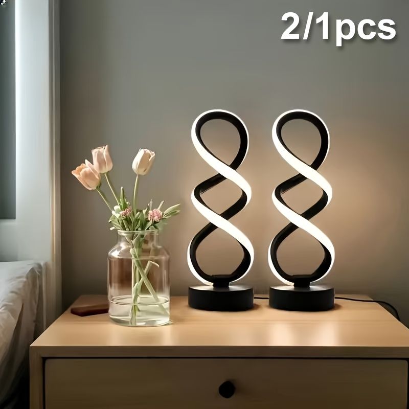 Spiral LED table lamp