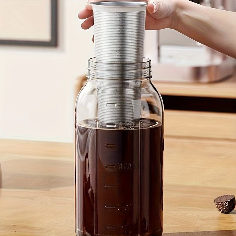 Glass coffee pot with reusable filter