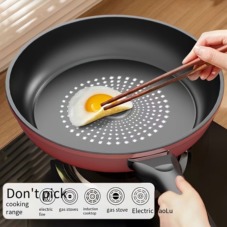 Diamond-pattern nonstick frying pan