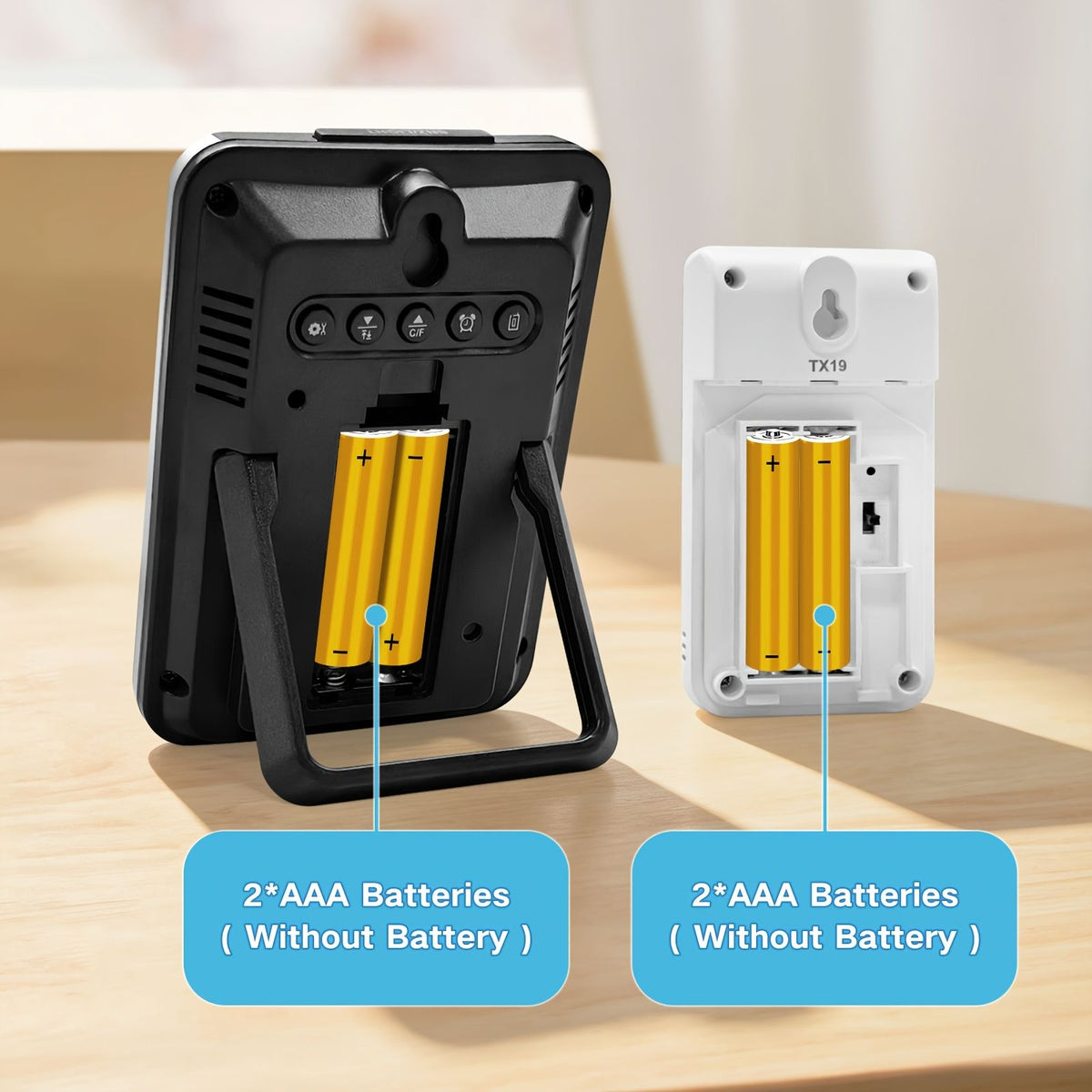 Wireless indoor outdoor thermometer and humidity monitor