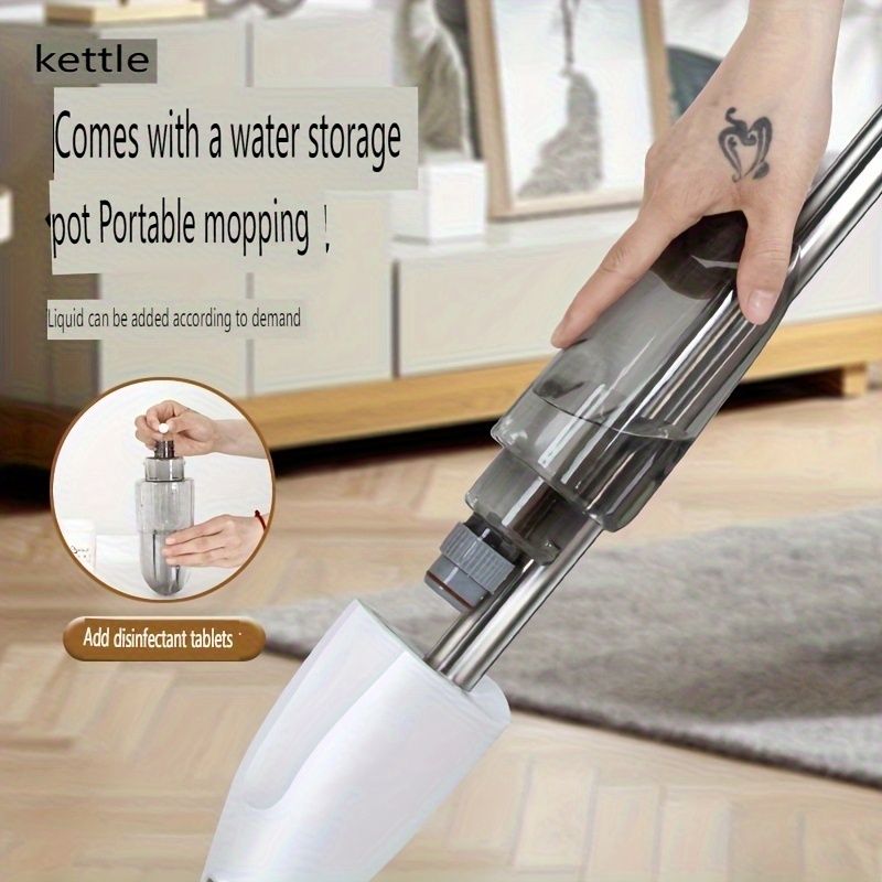 Microfiber spray mop with reusable pads