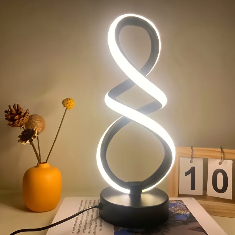 Spiral LED table lamp
