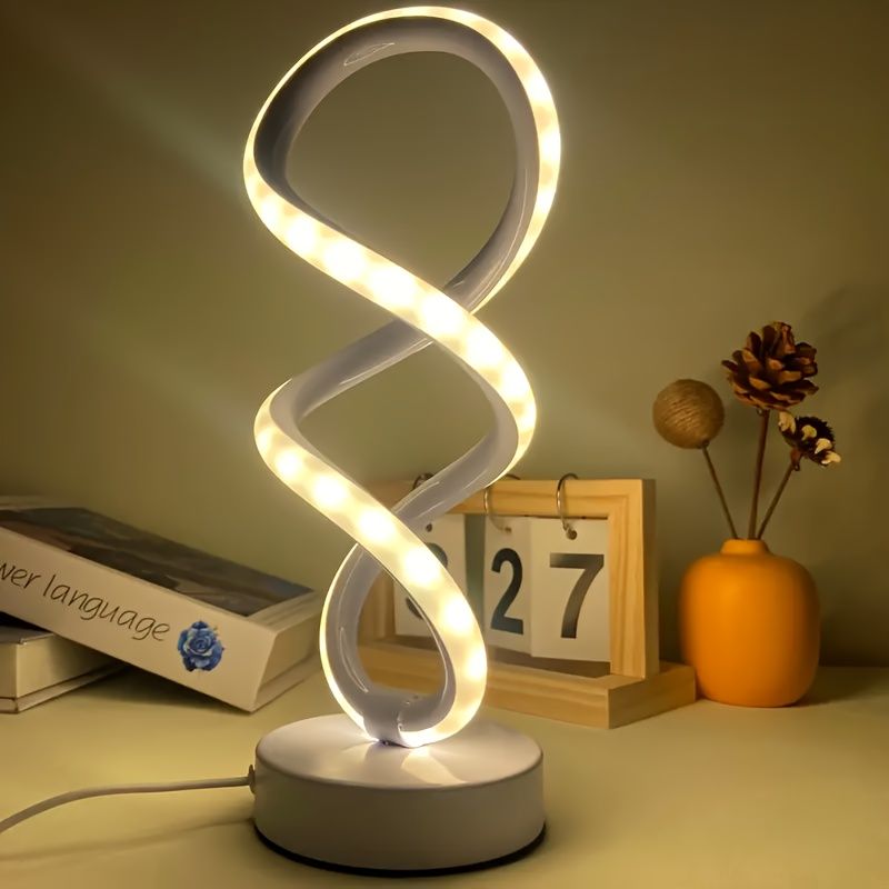 Spiral LED table lamp