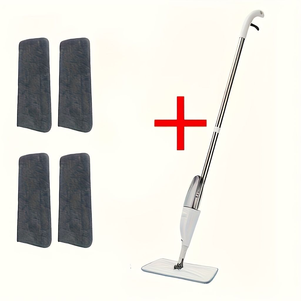 Microfiber spray mop with reusable pads