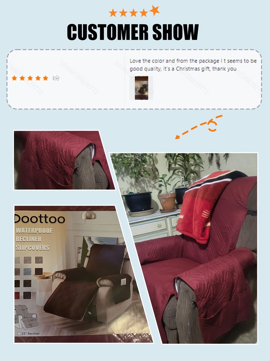 Waterproof recliner cover