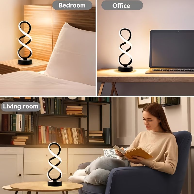 Spiral LED table lamp