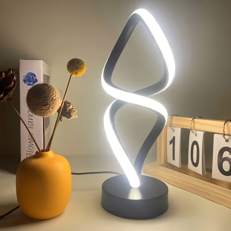 Spiral LED table lamp