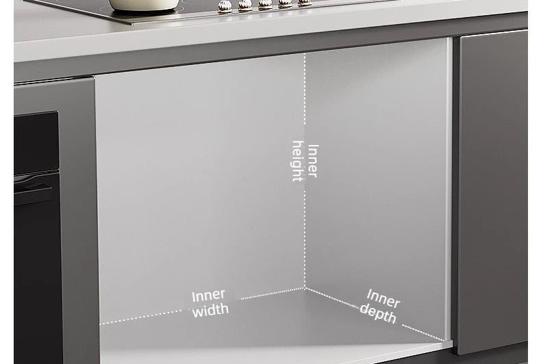 Pull-Out Cabinet Organizer with Sliding Baskets, 600–800 mm inner dimensions illustration for cabinet installation.