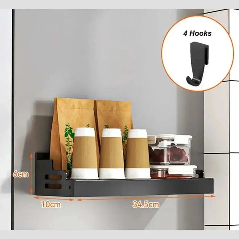 Magnetic Refrigerator Shelf Organizer – 1 & 2 Tier, No-Drill Kitchen Storage Rack – Magnetic refrigerator shelf
