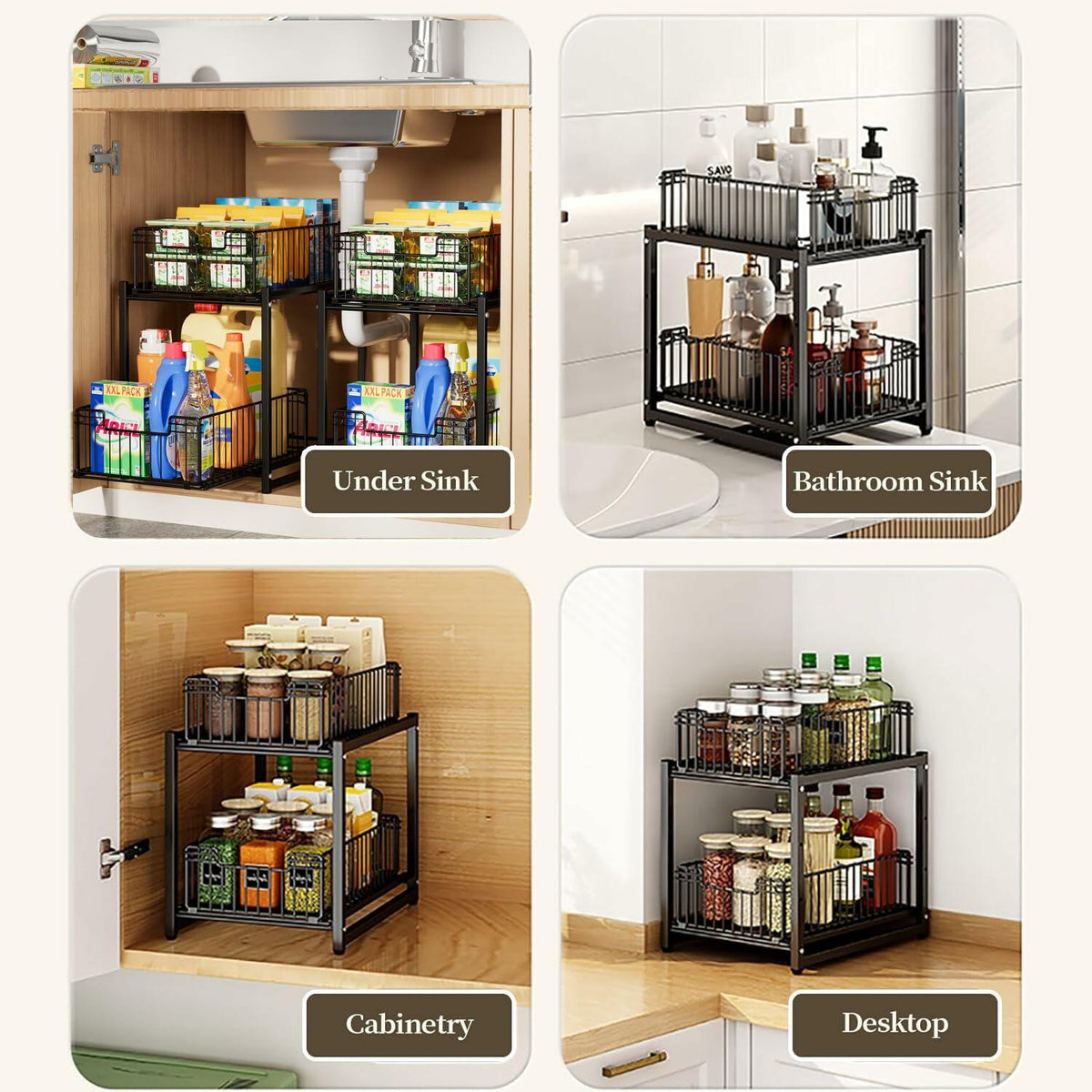 2-Tier Pull-Out Under-Sink Organizer