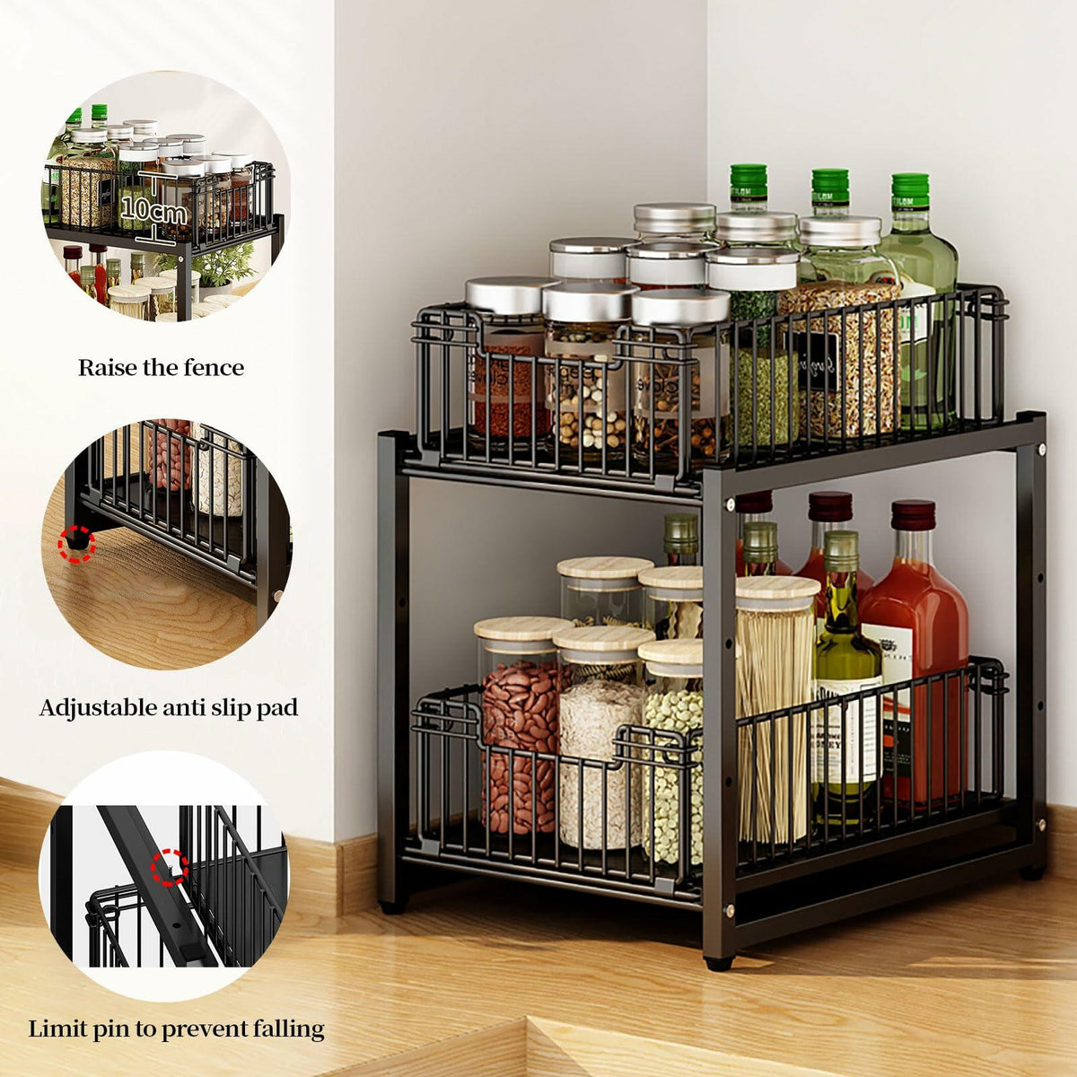 2-Tier Pull-Out Under-Sink Organizer