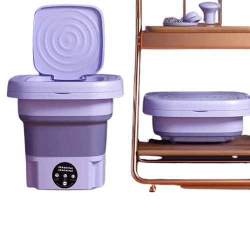 Compact portable mini washing machine for apartments, dorms, and travel.