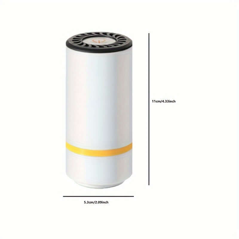 Rechargeable USB vacuum sealer pump for compact food storage and meal prep.