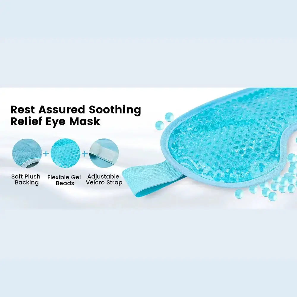 Cooling Gel Bead Eye Mask – Reusable Cold & Hot Compress for Puffy Eyes – Eye Care