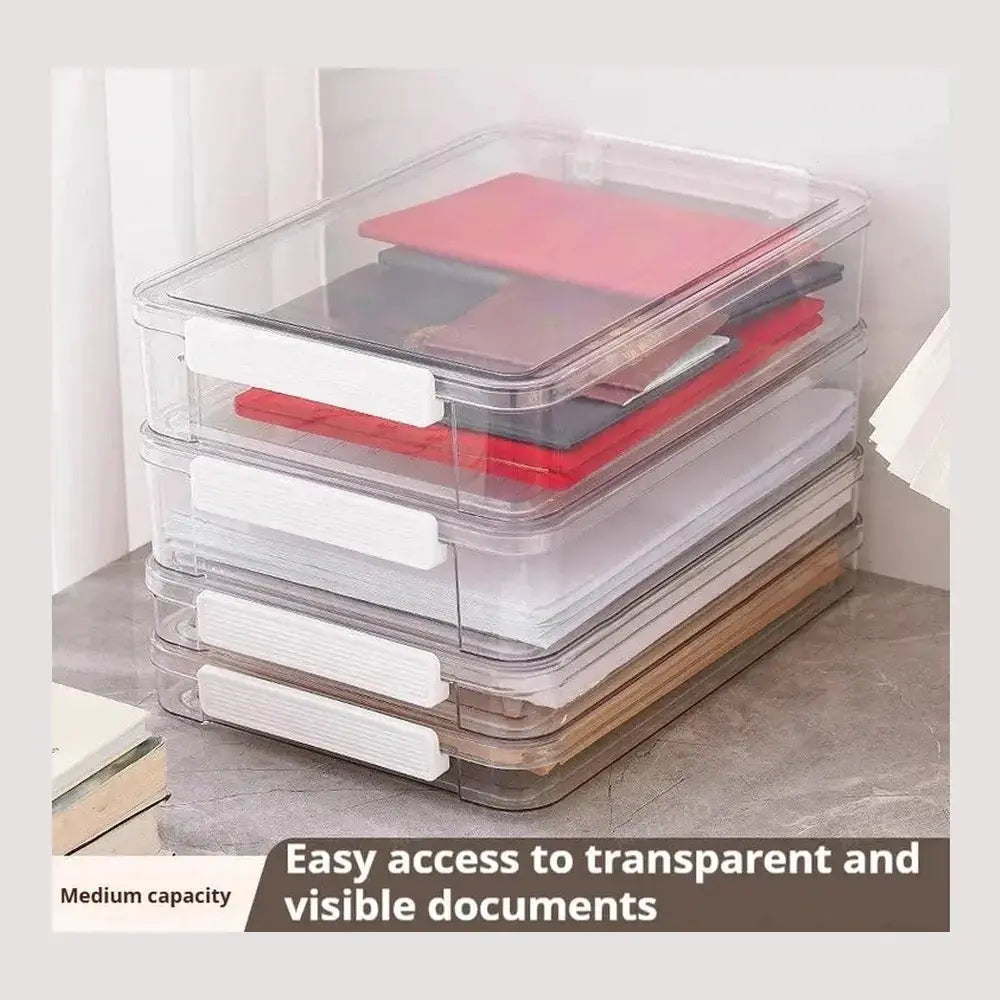Transparent Document Storage Box | Stackable Organizer – image 9