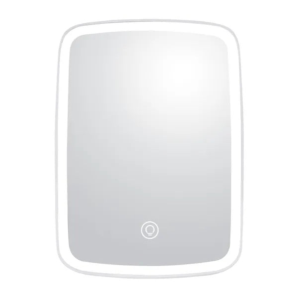 White rechargeable LED makeup mirror with 40 LEDs and 3 light modes for clear, even lighting