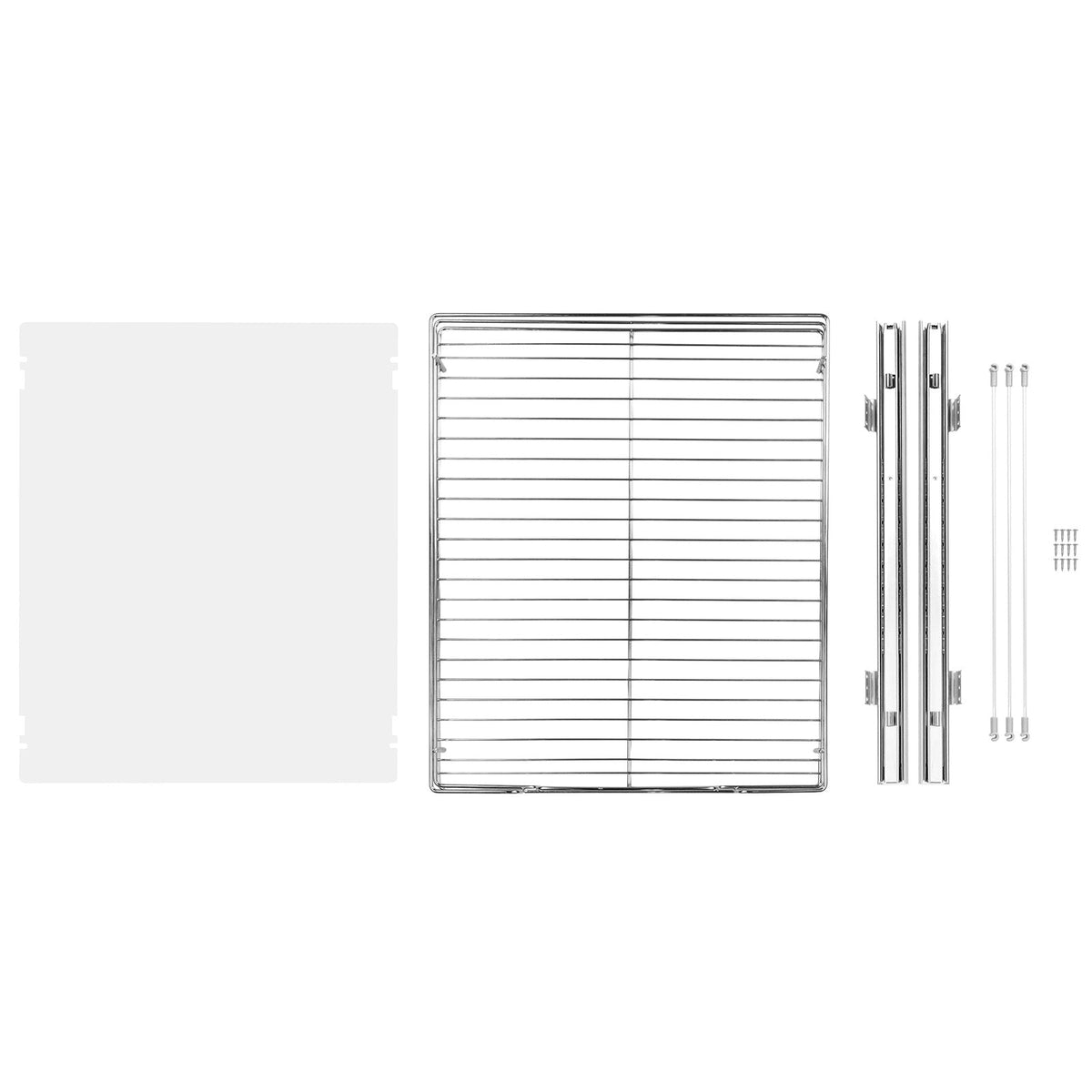 pull-out cabinet organizer 14 x 21 in with steel shelves and installation hardware for kitchen and pantry storage