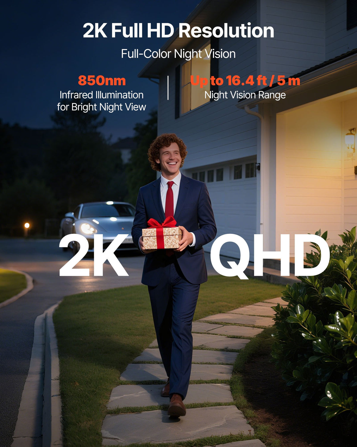 Video doorbell color night vision