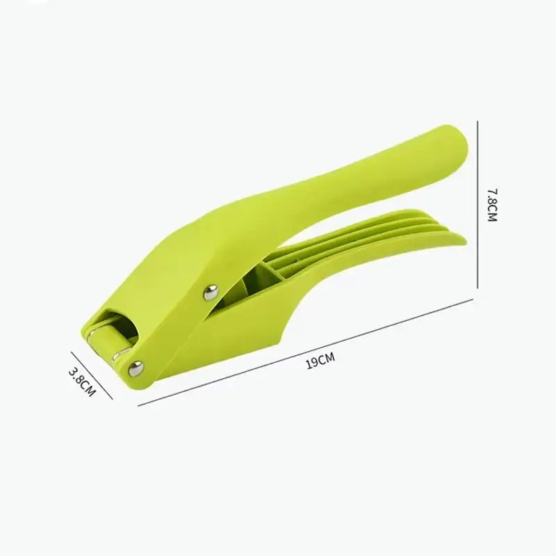 2-in-1 Garlic Press and Slicer, Green Options for easy garlic pressing and slicing.