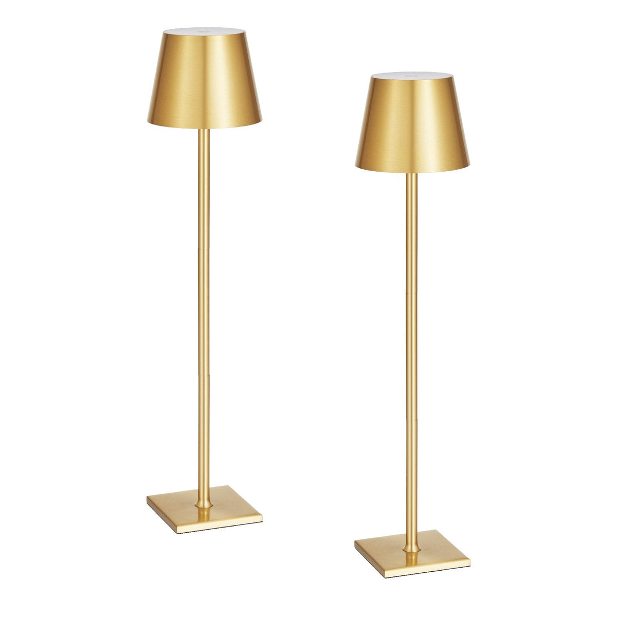Gold cordless rechargeable table lamps, set of 2 – view 2