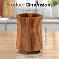 360° Rotating Acacia Wood Utensil Holder – Countertop Kitchen Tool Organizer – Kitchen Organizer