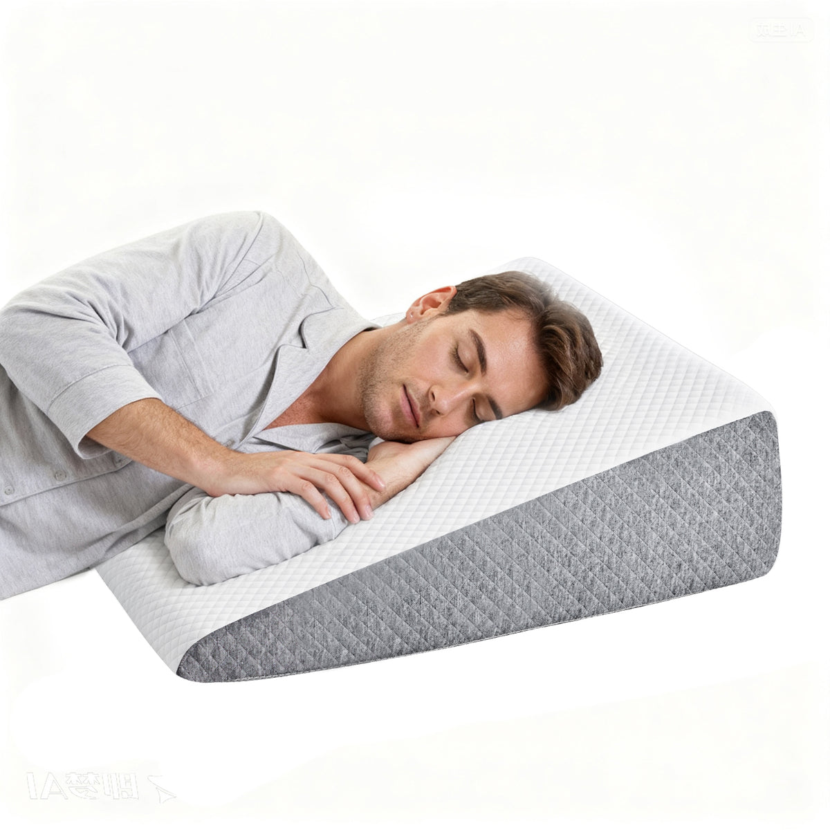 memory foam wedge pillow for bed provides comfortable support for side sleeping