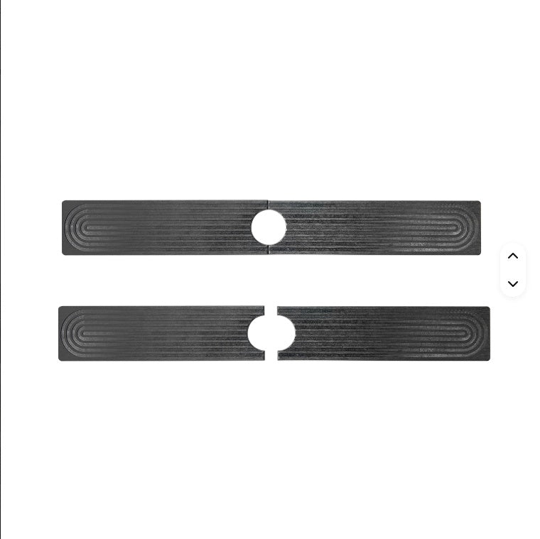 Dark gray quick-dry stone sink tray with diatomaceous earth construction, shown in two views