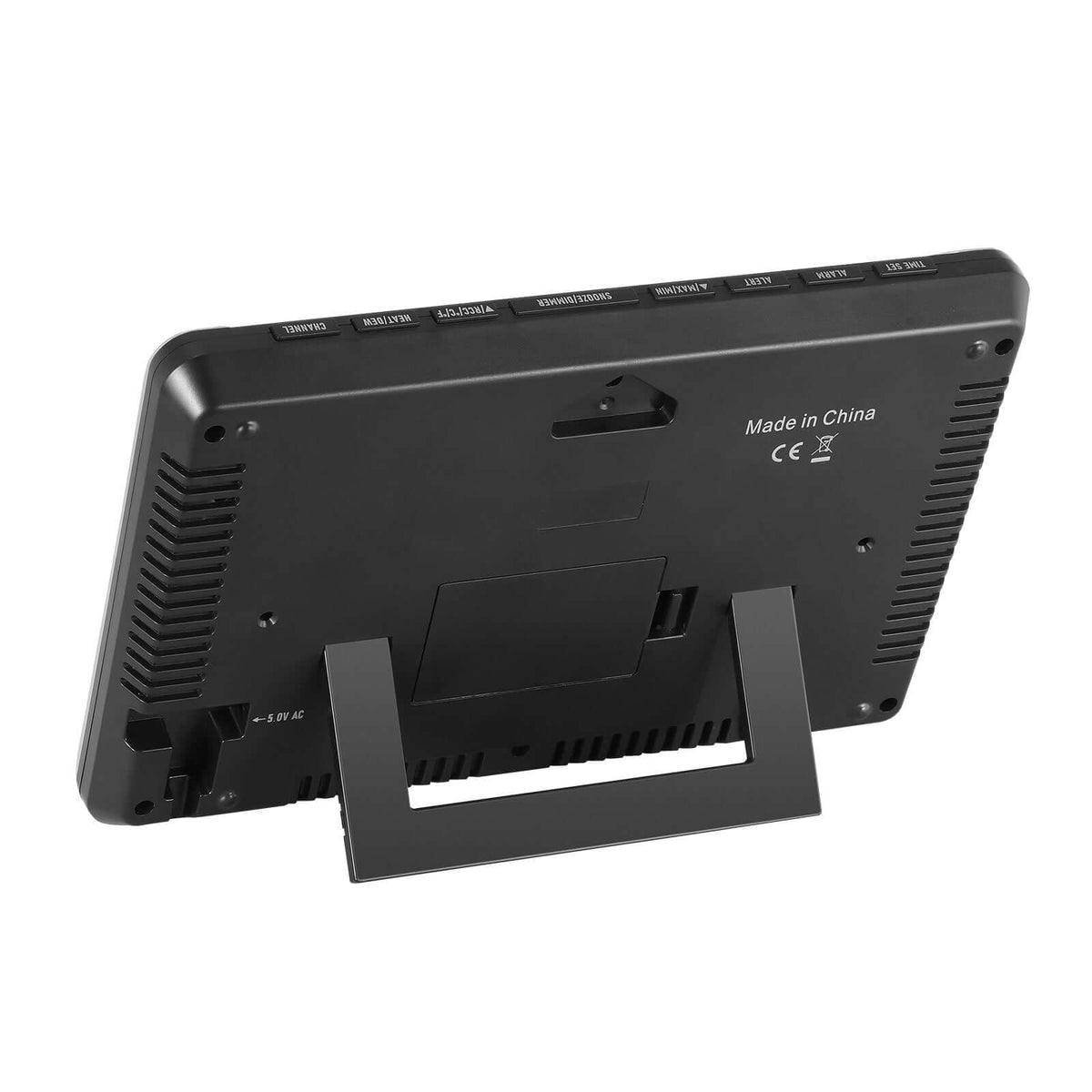 wireless weather station with outdoor sensor - 7.5-inch display back view