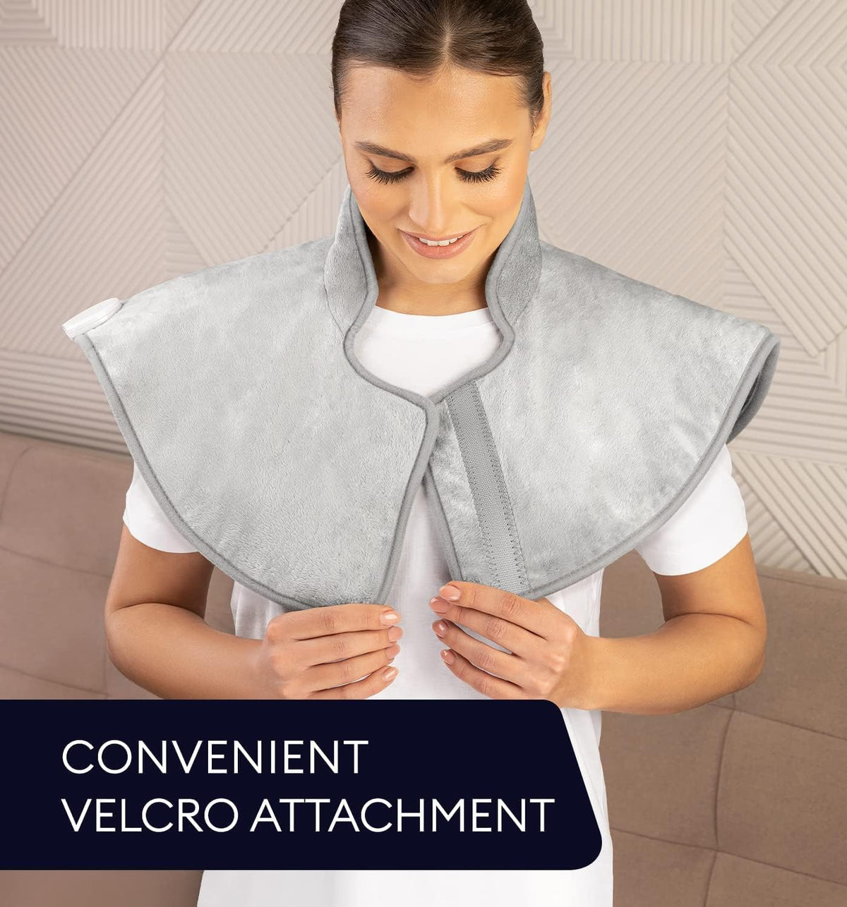 Geniani Neck & Shoulder Heating Wrap, Mist Gray