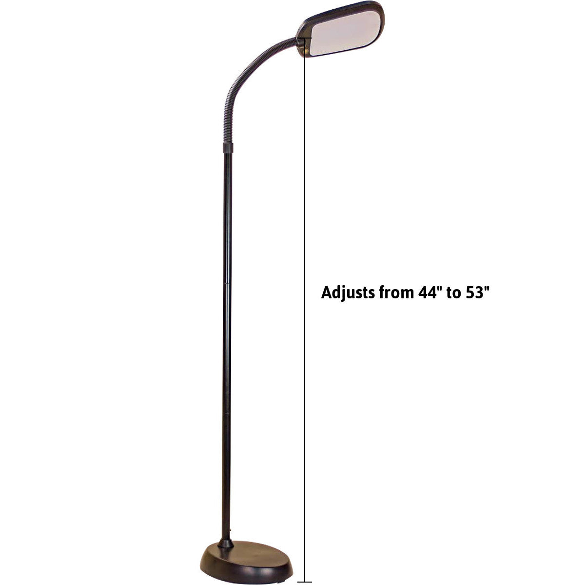 Bright Reader LED Floor Lamp – Natural Daylight, Dimmable Gooseneck, 63"