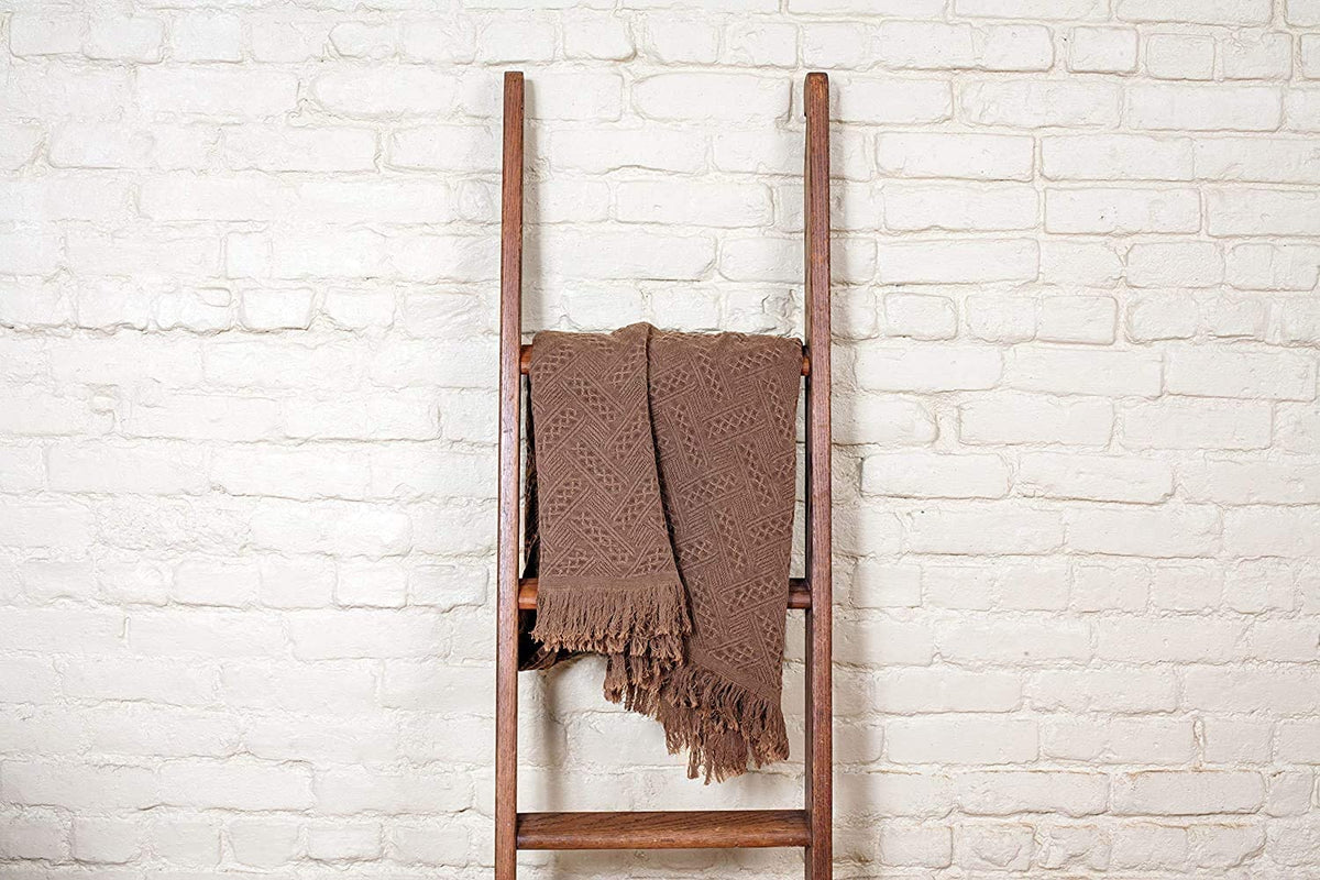 Kasentex 100% Cotton Knit Throw Blanket, 60 × 50 in